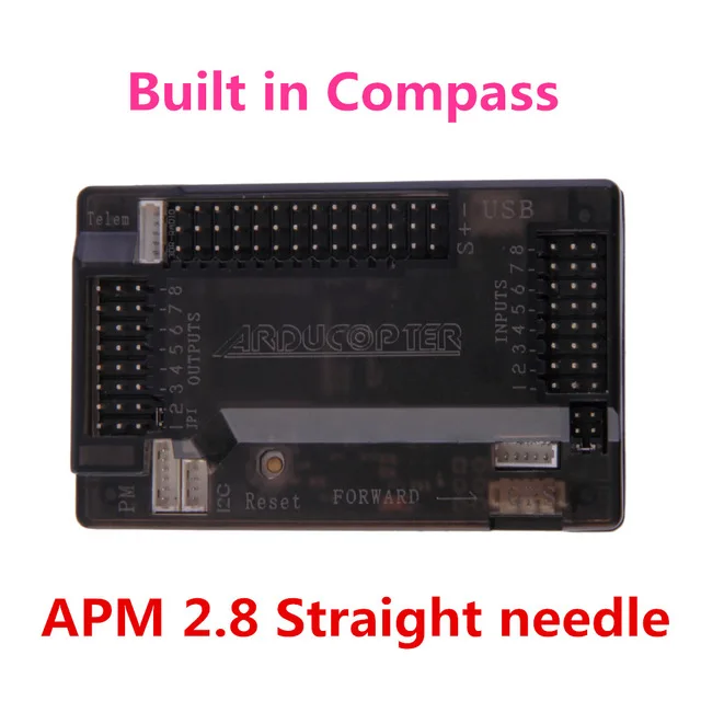 1 шт. APM2.8 APM 2,8 Мультикоптер Контроллер полета 2,5 2,6 Модернизированный встроенный компас прямой контакт с чехлом для RC квадрокоптера - Цвет: NO Compass Straight