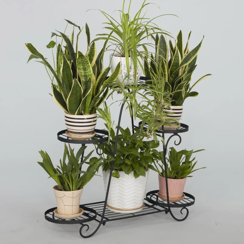 Шестислойная кованая железная креативная многослойная подставка для цветов