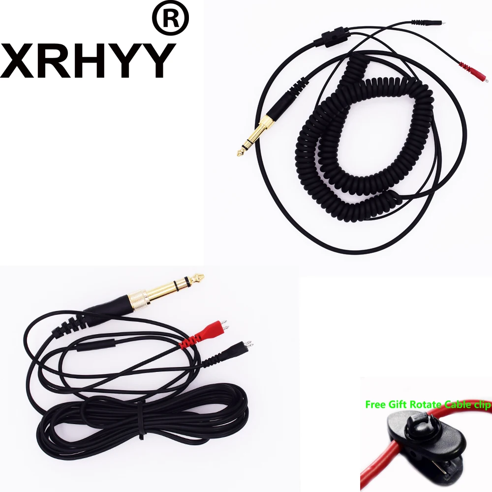 Сменный спиральный Эластичный кабель XRHYY для наушников Sennheiser HD25 II HD25sp HD560 HD540 HD480
