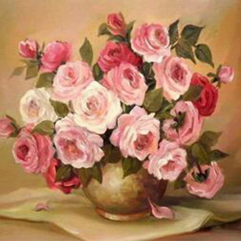 

5D diy Diamond Painting cross-stitch Full round Rhinestones Sets Bamboos Flower Orchid Diamond Embroidery Home Decoration s342