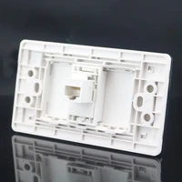 120 x 70mm cat5e wall plate one port socket network ethernet lan rj45 outlet faceplate adapter