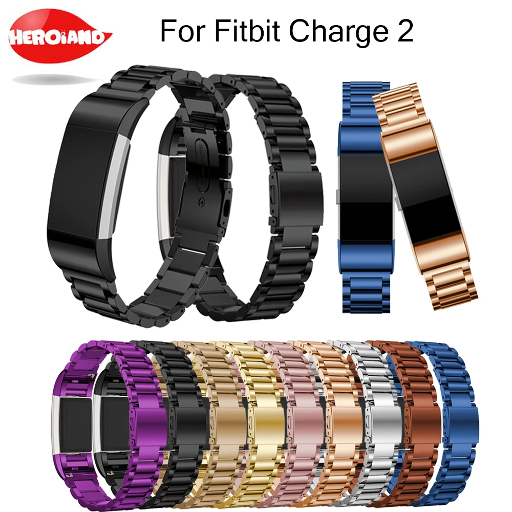 Для Fitbit Charge 2 ремешок браслет из нержавеющей стали для Charge2 Band смарт часы Браслет