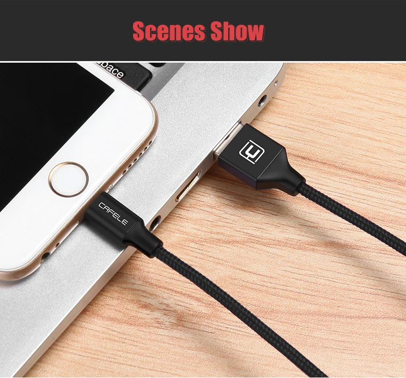 CAFELE USB кабель для Apple iPhone X Xr Xs Max 8 7 6s Plus 5S 5c ipad Быстрая Зарядка Кабели синхронизации данных Поддержка IOS 12 11