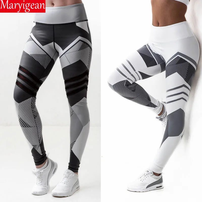 Maryigean High Waist Leggings Women Sexy Hip Push Up Pants Legging Jegging Gothic Leggins Jeggings Yoga Sports 2019 | Женская одежда