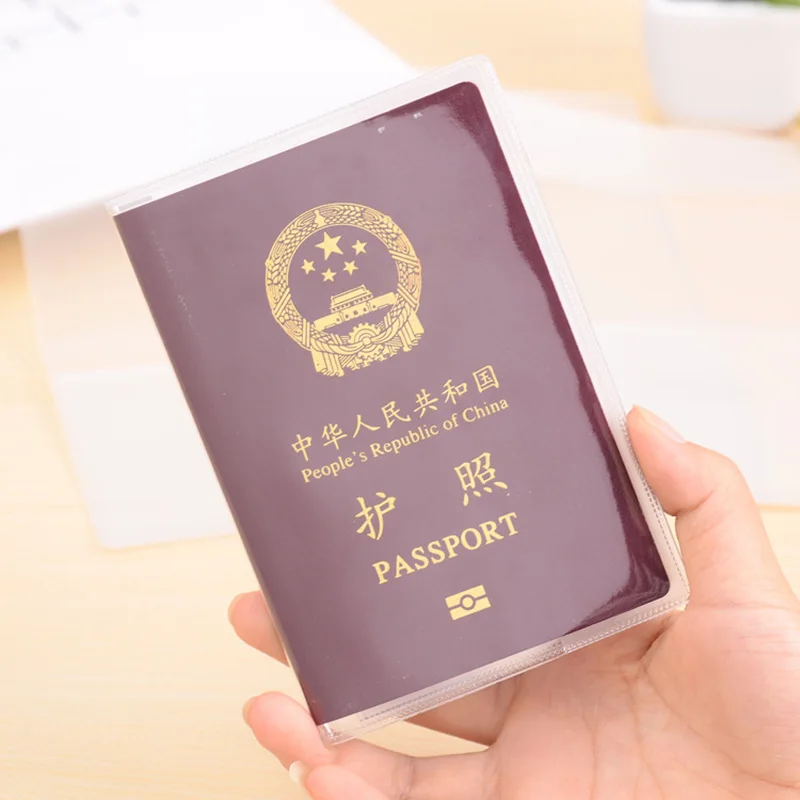 

High quality Transparent Passport Holder Card Holder PVC Waterproof Travel Passport Cover