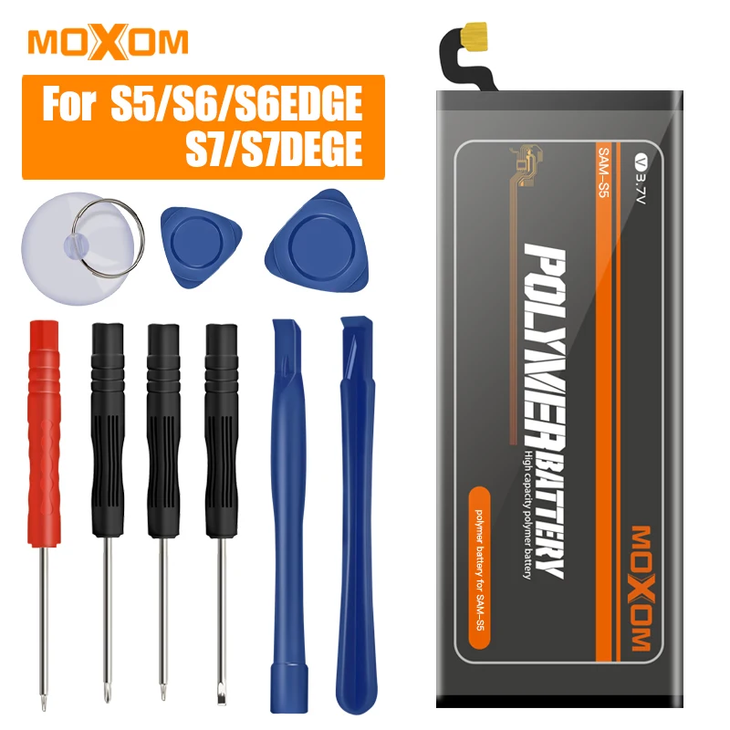MOXOM Аккумулятор для телефона Samsung Galaxy S6 S7 Edge S5 G900S SM G9200 G9280 G9300 запасная