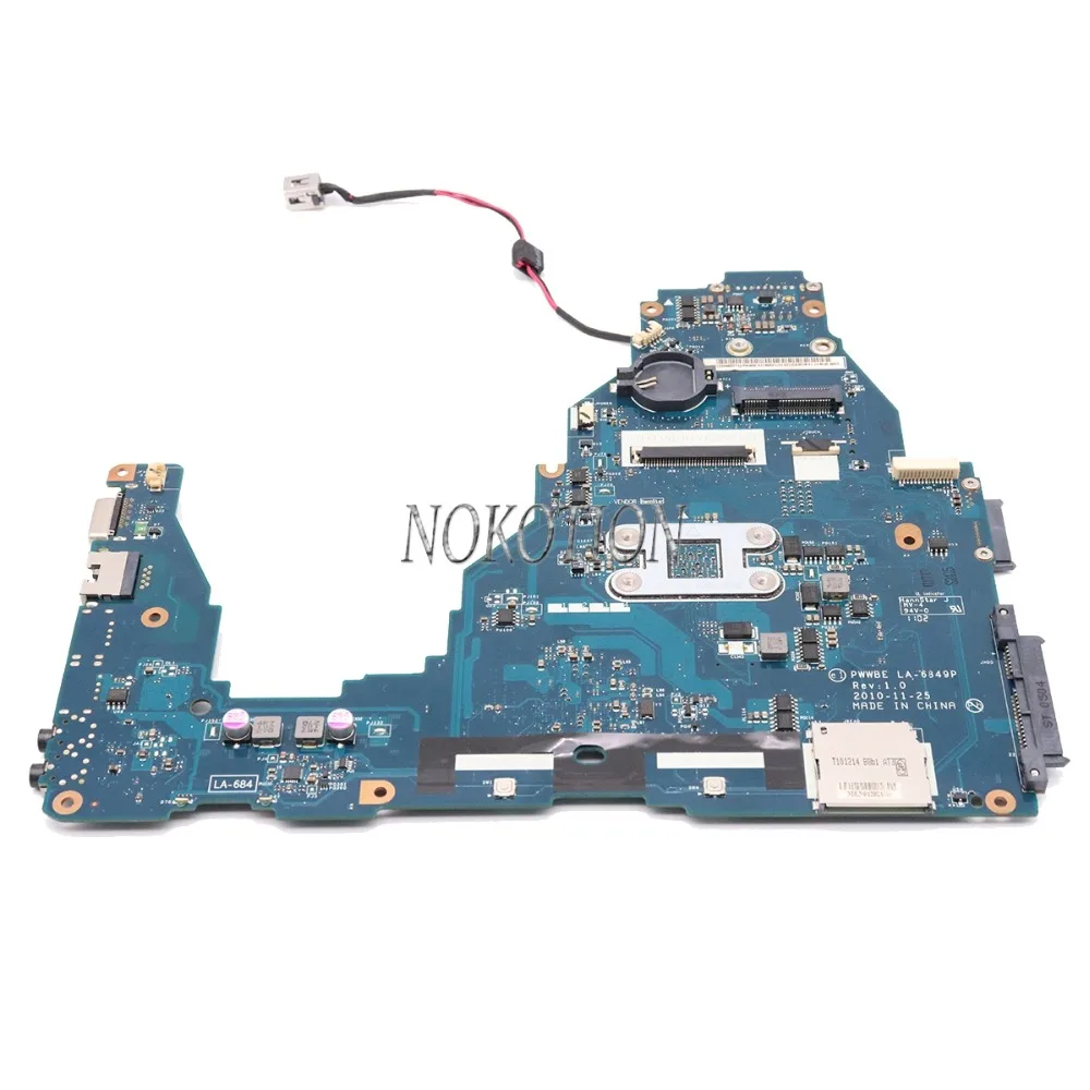 NOKOTION материнская плата для ноутбука Toshiba Satellite C660D PWWBE LA-6849P K000115140 K000128540 основная