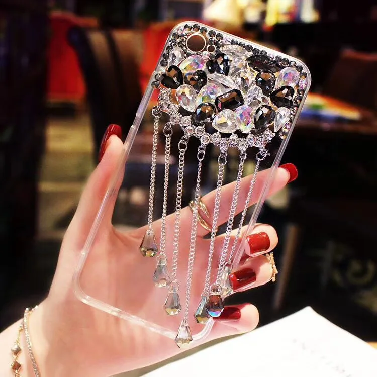 2018 новый дамский Стиль 3D Кристальный блестящий чехол для iPhone 5 5S 6S 6Plus 7 7Plus 8 Plus X