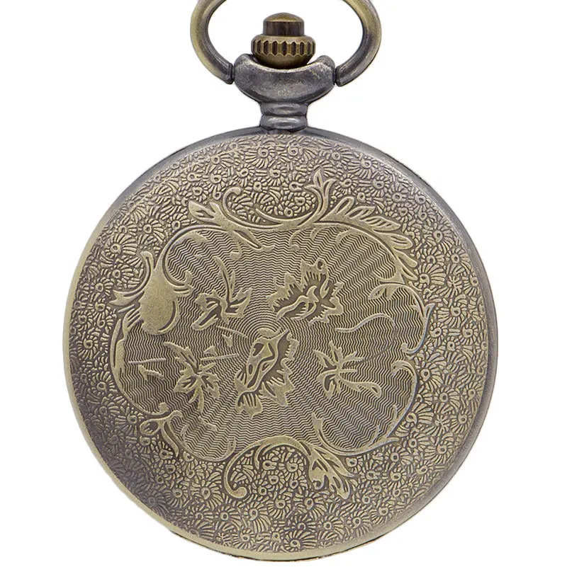 Лидирующий бренд антикварные кварцевые карманные часы винтажные бронзовые