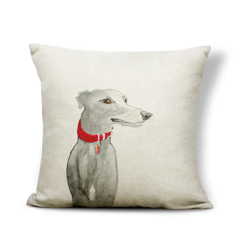 Борзая Подушка I Love чехол с собакой Подушка Keep On Smile Rose Country style Settee для подростков пледы наволочка 43 см Мешковина знаменитая