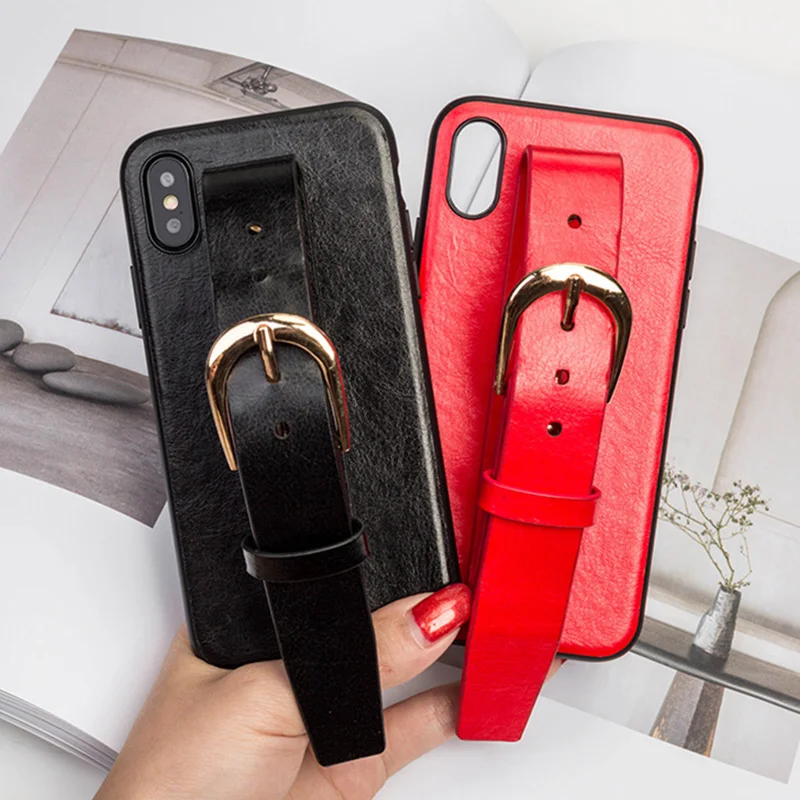 Модный милый чехол для телефона с ремешком на запястье iPhone X 6 6S 7 8 Plus мягкий