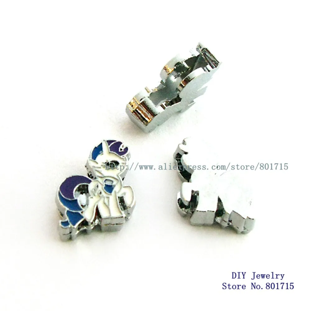 100 шт. 8 мм шармы для слайдов Мультяшные персонажи лошадь оптовая продажа DIY