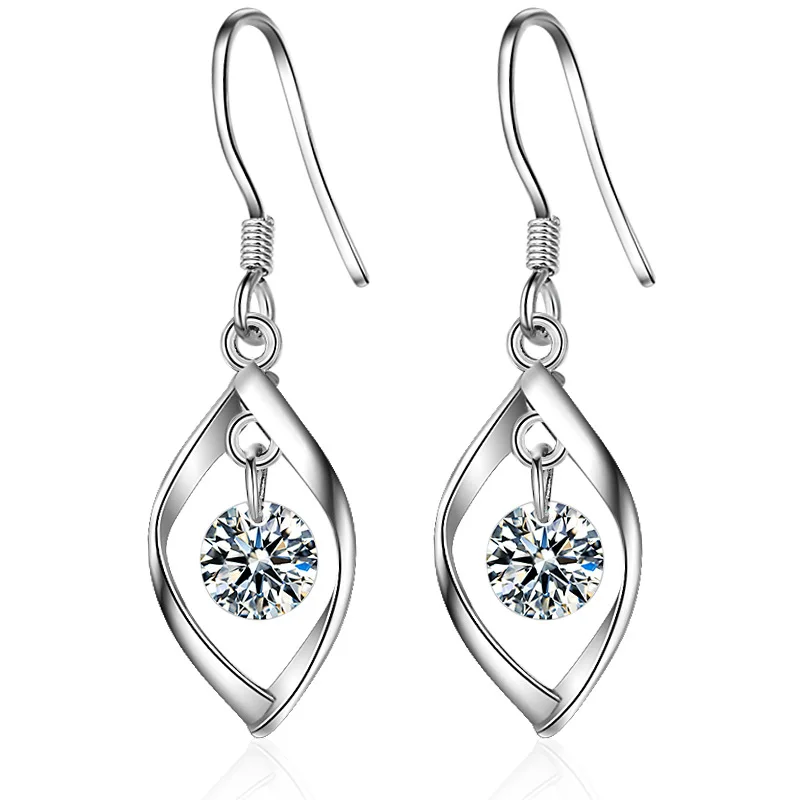 Серьги-подвески Utimtree с кристаллами женские свадебная бижутерия висячие серьги