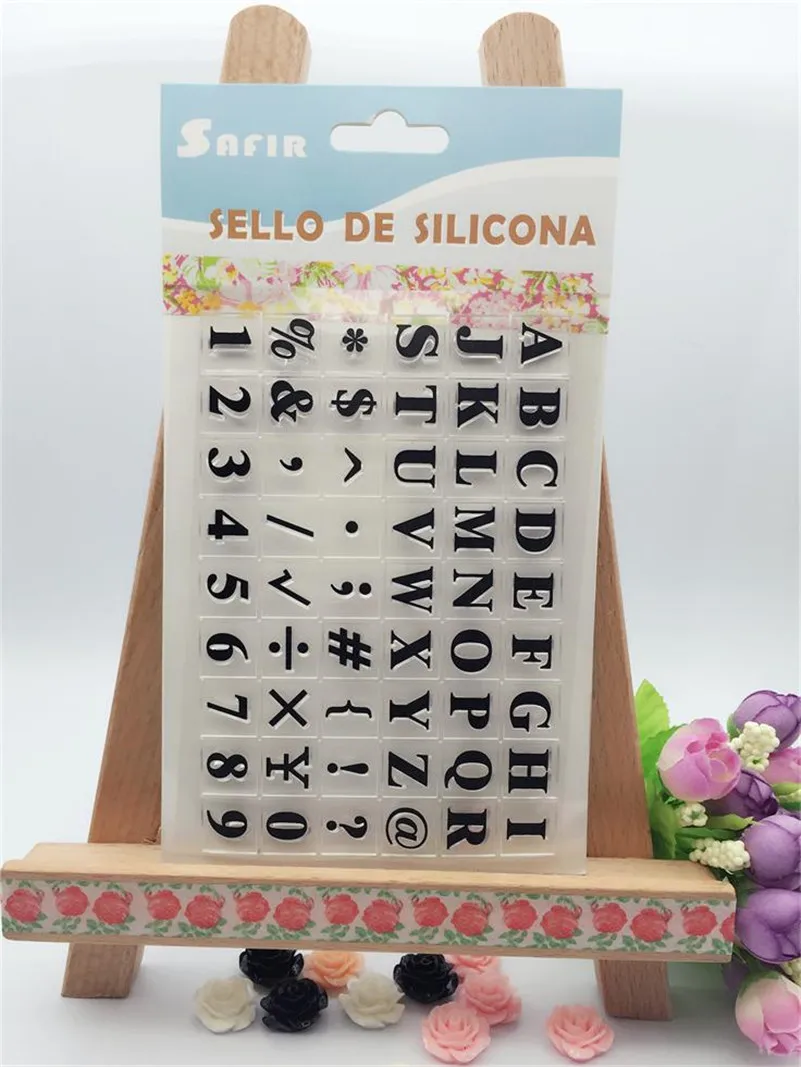 &quotСимвол и буквы&quot кремния штампы скрапбукинга штамп для детей DIY бумажная