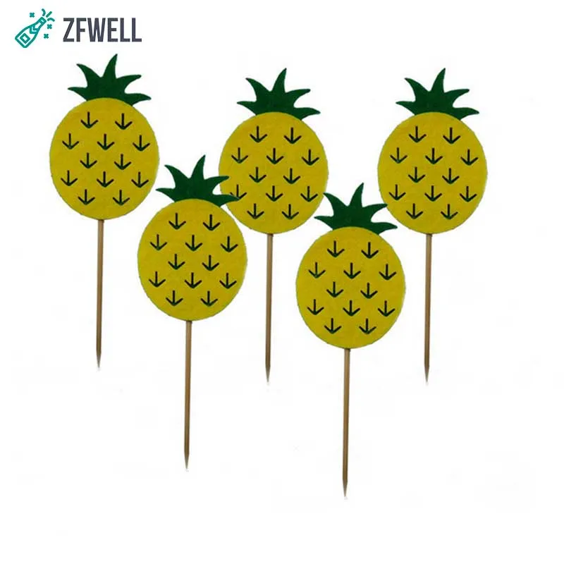 ZFWELL 5 шт./партия войлочная ткань ананас торт открытка летняя день рождения