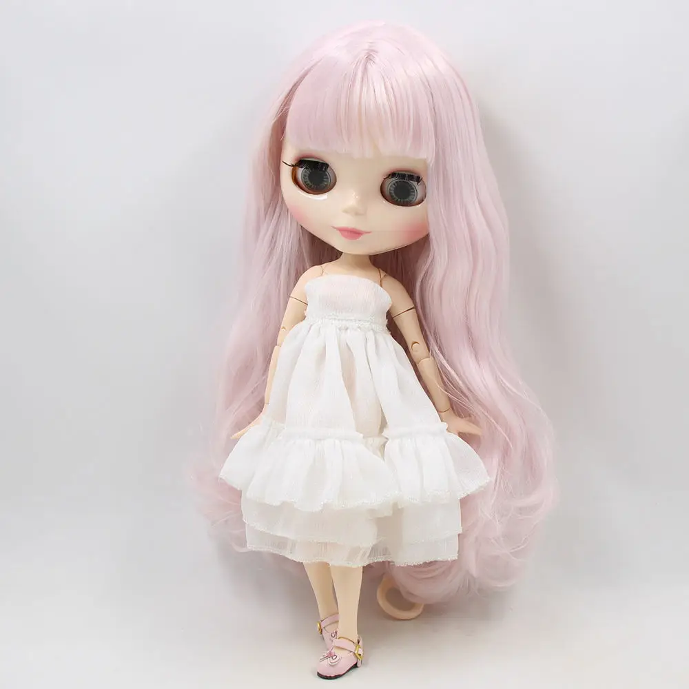 Ледяной DBS Blyth кукольные шарнирное тело 1/6 BJD розовая футболка для девочек длинные