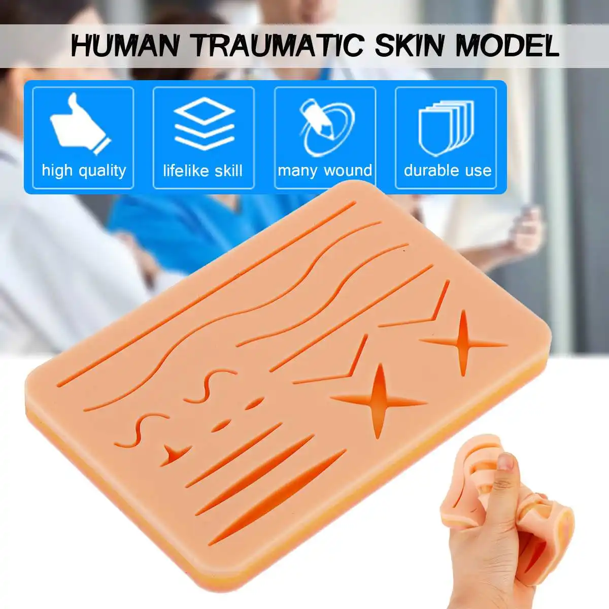 Медицинская нить набор обучения человека травматическая кожа модель Suturing практика учебная площадка набор Доктор Медсестры Учебные ресурсы