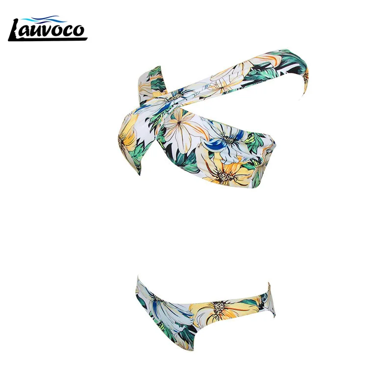 2019 Лидер продаж принт комплект бикини купальник из двух частей для женщин