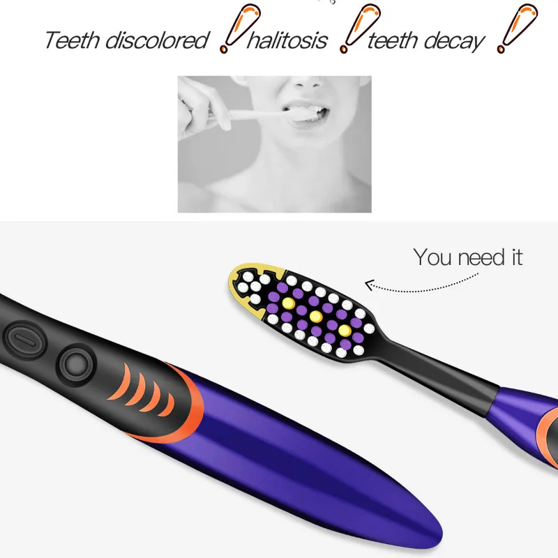 Профессиональная электрическая звуковая зубная щетка водонепроницаемая сменная для взрослых уход за