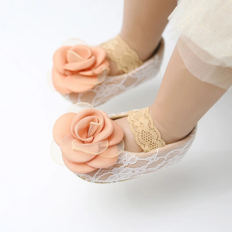 

Toddler shoes Fashion Infant Kids Baby Girls Shoes Elegant Lace Flower Princess Shoes Materials For 0-18M