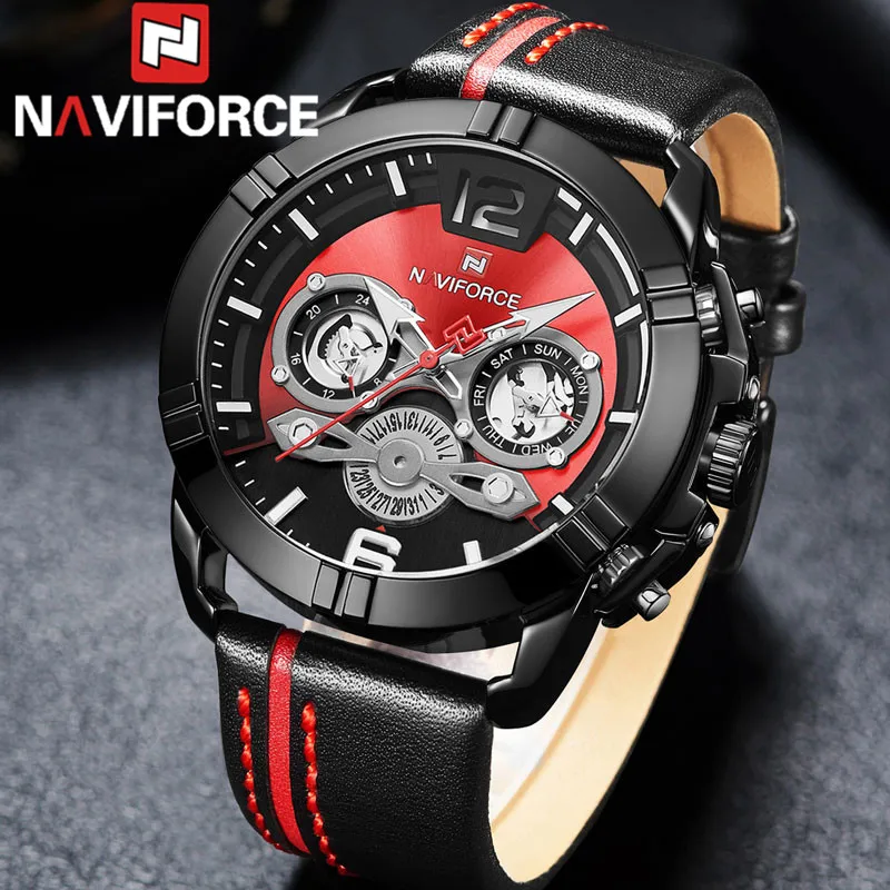 NAVIFORCE 9168 мужские наручные часы спортивные военные водонепроницаемые армейские
