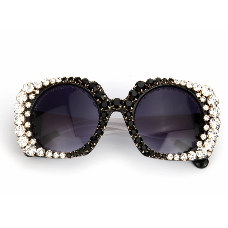 Роскошные солнцезащитные очки брендовые дизайнерские женские большие смесь