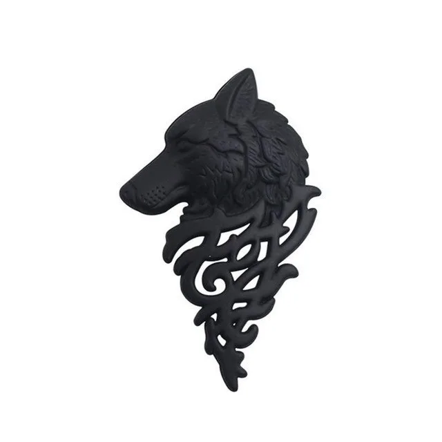 wolf black Винтаж жаждал треугольной брошь Булавки для Для женщин Для мужчин несколько слоев цепи крыла Корона Крест Череп Броши Шпильки воротник рубашки - Окраска металла: wolf black