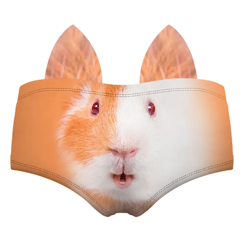 Женское нижнее белье с объемным принтом животных забавные трусики рисунком совы