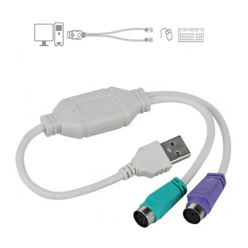 USB к PS/2 кабель адаптер конвертер Мышь Клавиатура конвертер адаптер для PS2 интерфейс разъем