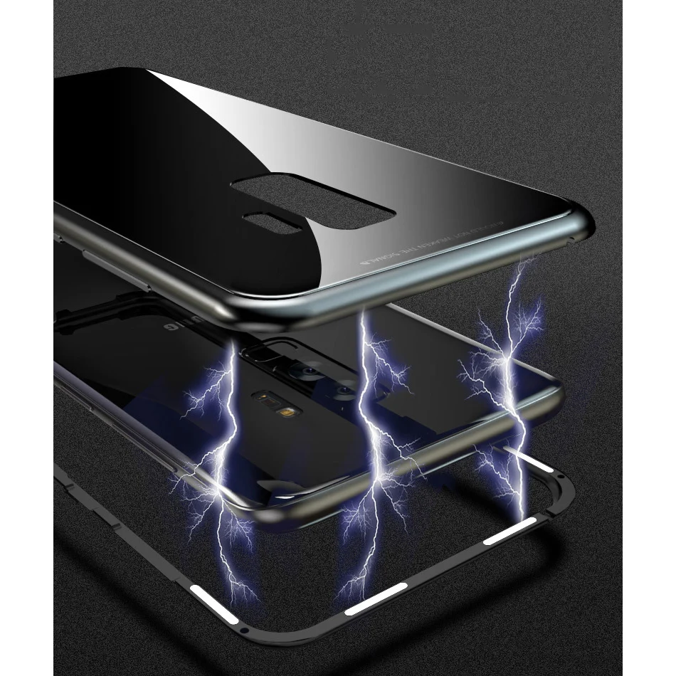 360 магнитный адсорбционный чехол для Samsung Galaxy S8 S9 Plus S7 Edge Note 9 8 магнитные чехлы из