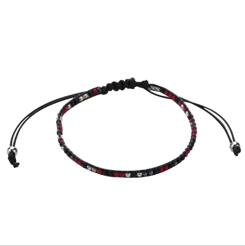 Black Boho ручной Плетеный веревочный браслет на ногу браслет ручной работы для ног Halhal ювелирные изделия для женщин лодыжки пляжные летние ювелирные аксессуары Tobilleras - Окраска металла: Black