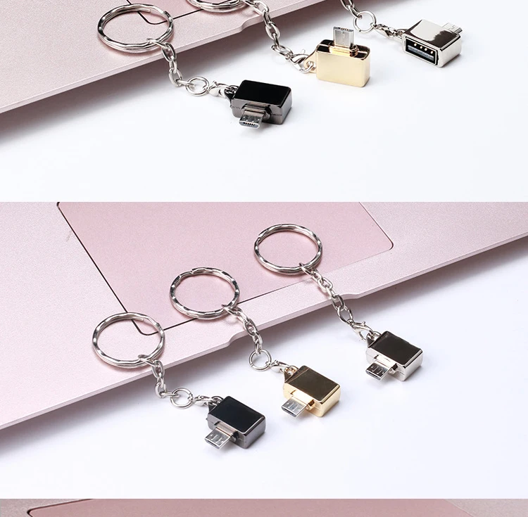 Мини металлический type-c U диск Micro USB удлинитель O-T-G кабель для передачи данных адаптер конвертер с брелок для Android объем памяти