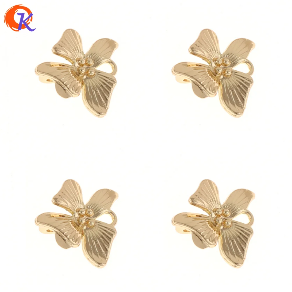 Cordial Design 100Pcs 13*13M Jewelry Accessories/Earrings Parts/Earrings Connectors/Flower Shape/DIY/Hand Made/Earring Findings | Украшения