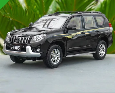 Black stripe Высокое качество 1:18 Тойота новая Prado внедорожная модель сплава, усовершенствованное моделирование коллекционная машинка Модель - Цвет: Black stripe