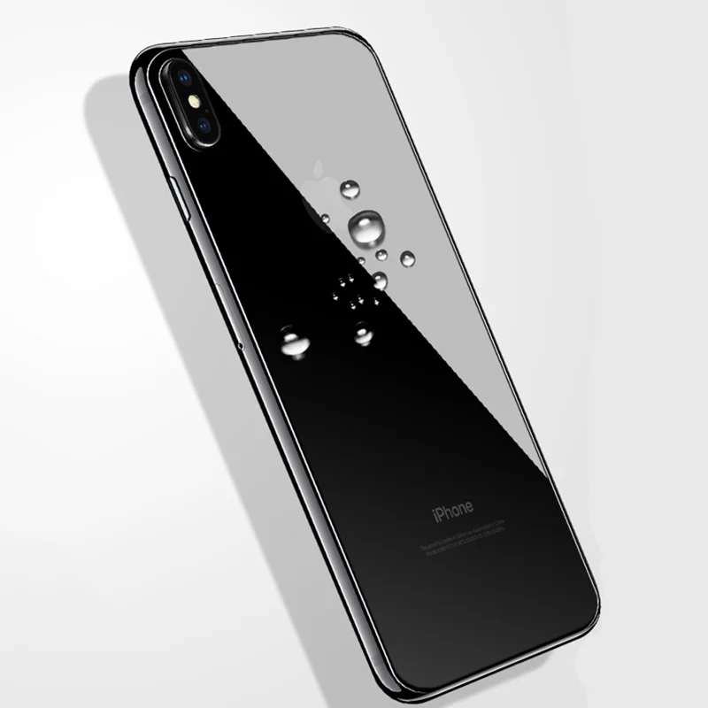 0,3 мм закаленное Стекло задняя крышка чехол для iPhone XS XR MAX 9H для защиты от царапин во избежание царапин Премиум 2.5D Пленка чехол на 4S 5S, 6 S, 7, 8plus, Стекло