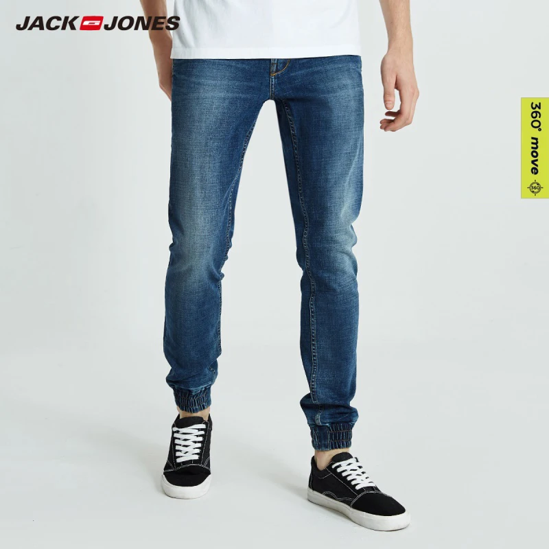 Мужские облегающие джинсы JackJones Стрейчевые брюки джоггеры 218332565|Мужские джинсы| |