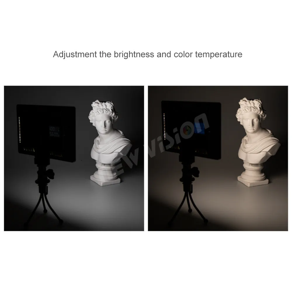 

Viltrox L116T LCD Display Bi-Color & Dimmable Slim DSLR Video LED Light +2x Battery +Charger + AC Adapter for Camera DV Camcorde
