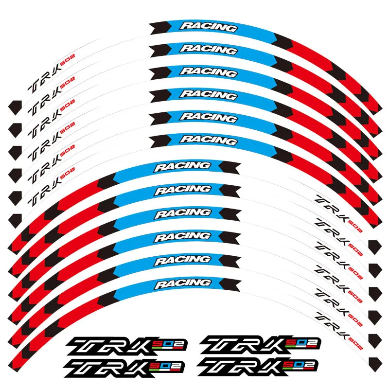 

New high quality 12 Pcs Fit Motorcycle Wheel Sticker stripe Reflective Rim For Benelli TRK 502