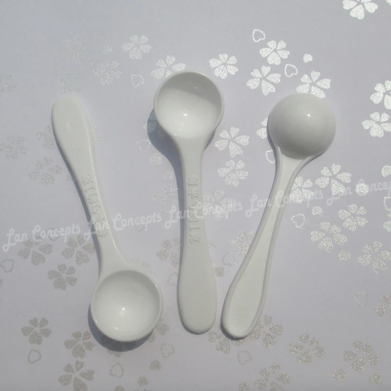 1 г пластиковая мерная ложка HDPE для медицинского молочного порошка жидкая белая