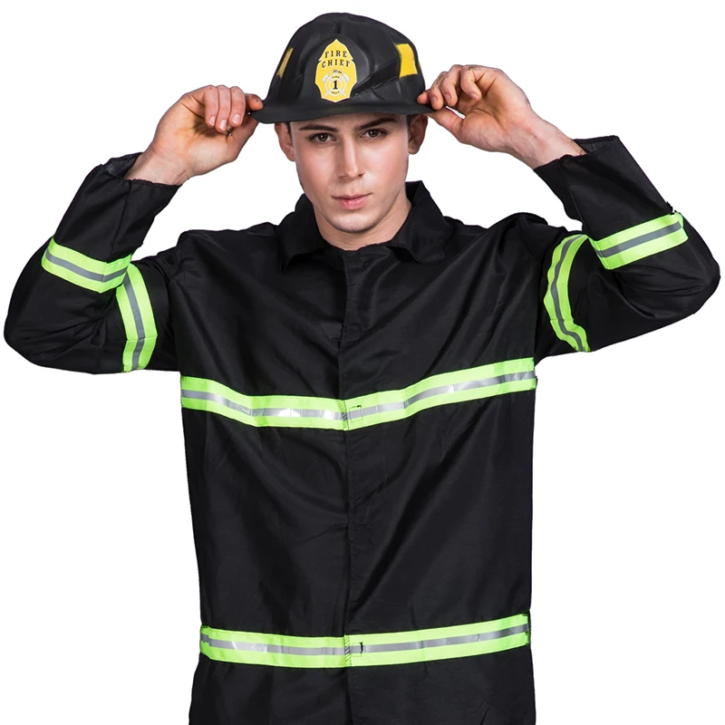 Большой размер пожарная машина косплей взрослый пожарный брикет брюки комплект