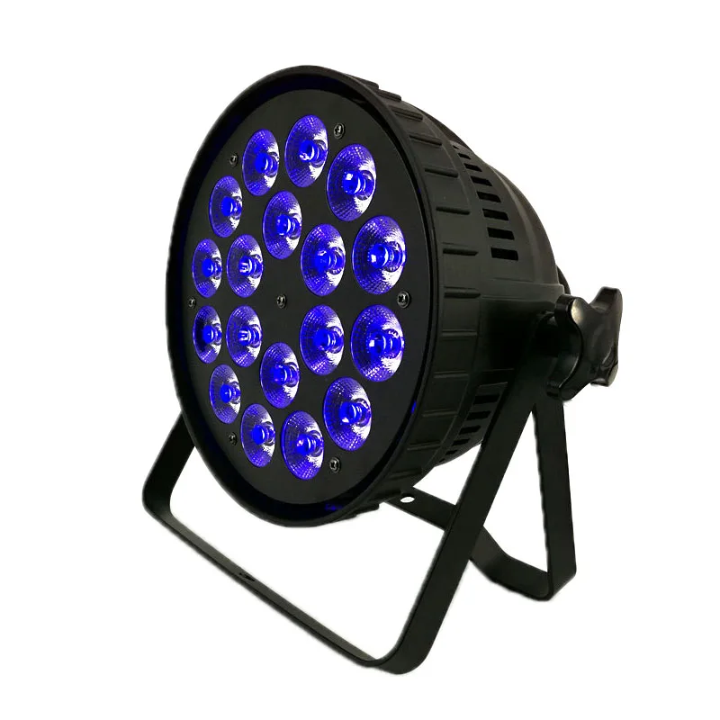 Алюминиевый сплав светодиодный(плоский) Par 18x18 Вт RGBWA+ UV 6в1 светодиодный Par может прожектор DJ проектор мыть сценическое освещение Вечерние огни DMX512
