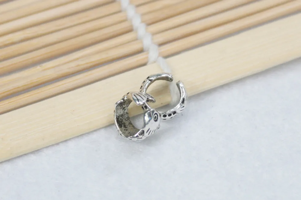 50 шт./лот тибетская Серебряная рыба дредлока боязнь коса для волос бусины 7 5 мм|braid