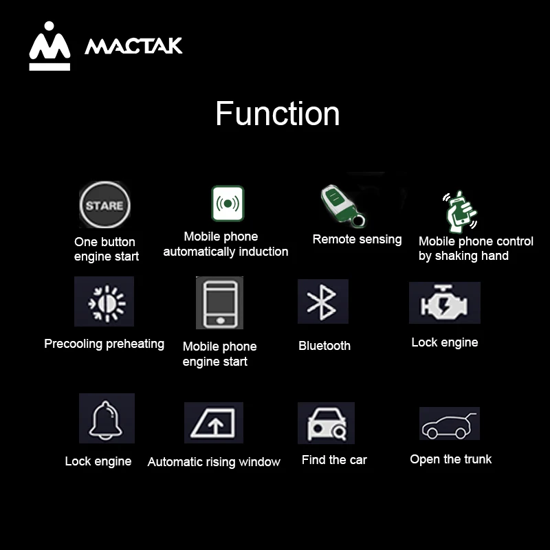MACTAK EZ автомобильные аксессуары без ключа система комфорта доступа PKE Phone APP