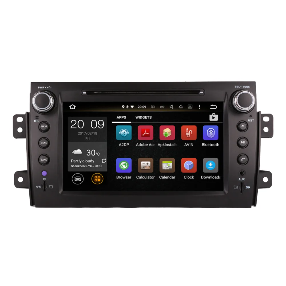 Автомагнитола на Android 7 1/8 0 Восьмиядерный процессор ОЗУ 4 Гб GPS Bluetooth для Suzuki Sx4 2006 2012