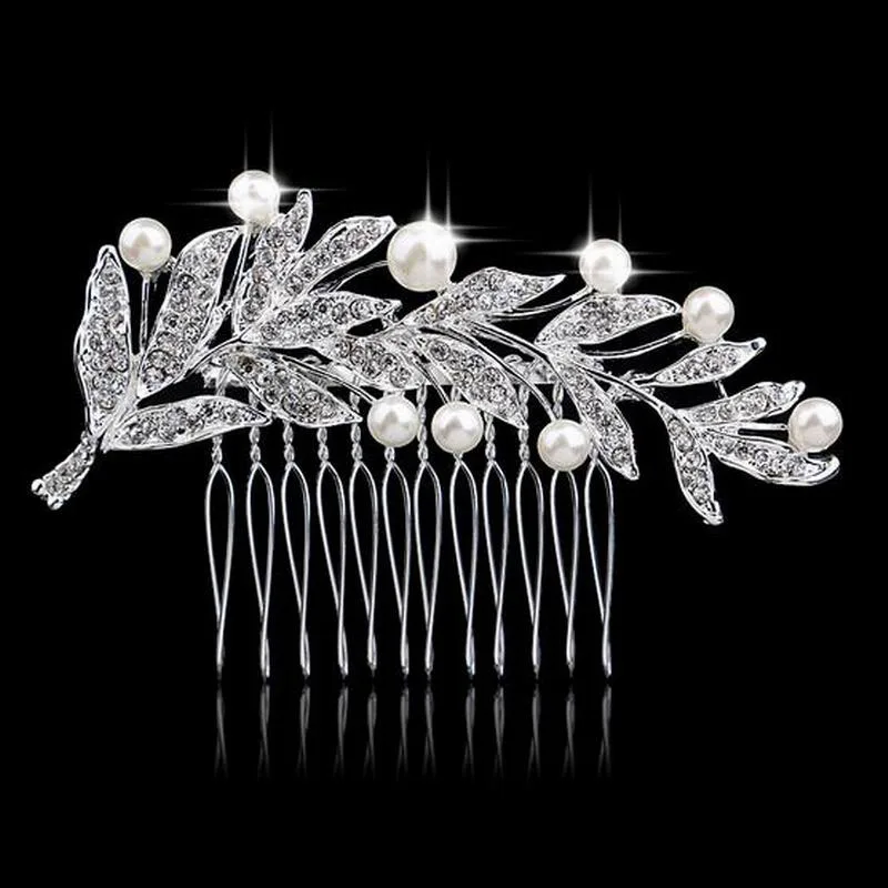 Женская свадебная расческа для волос цветок заколка с кристаллами красивые