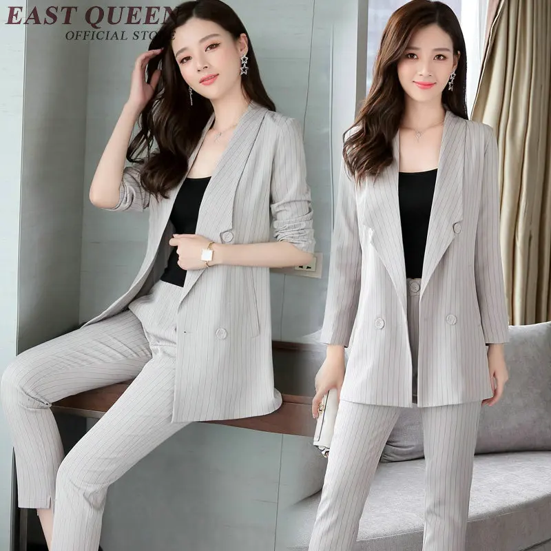 Womens business suits Spring 2018 Suit Fashion Pant Suits Women Casual Office Work Wear Sets Uniform Styles Elegant DD047 C | Женская