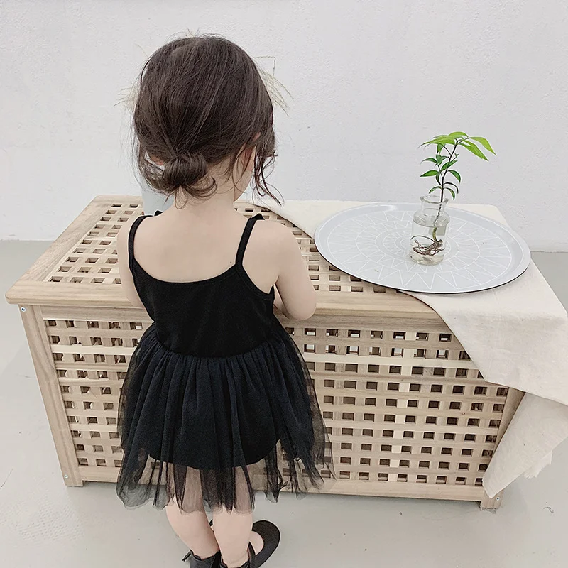 2019 Girls dress summer hot sale sweet Korean Edition sleeveless kids Newborn black party princess 1-5 years | Детская одежда и