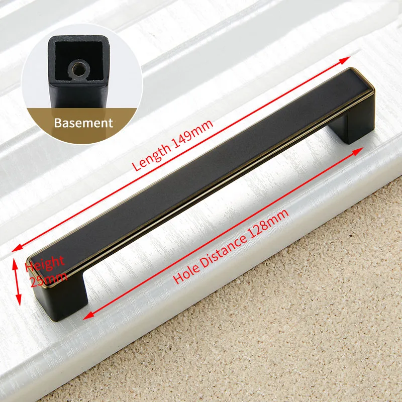 Handle-6018-128BB KAK винтажные черные бронзовые ручки шкафа Европейский китайский стиль ручки ящика дверные ручки для гардероба оборудование для обработки мебели - Цвет: Handle-6018-128BB