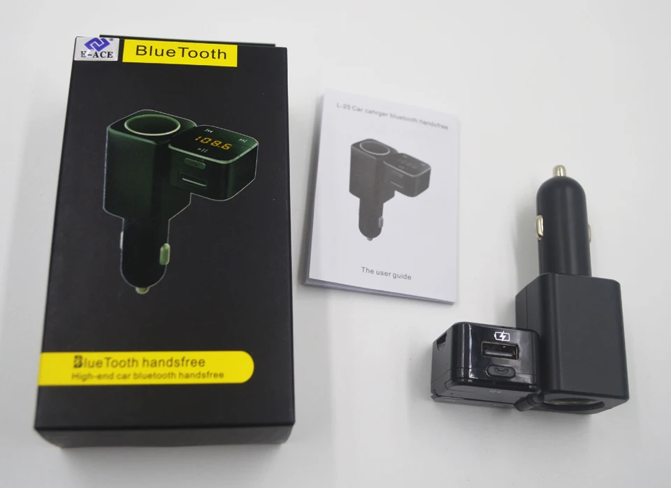 E-ACE fm-передатчик Aux модулятор Bluetooth Handsfree автомобильный комплект автомобильный аудио mp3-плеер с прикуривателем двойной USB Автомобильное зарядное устройство