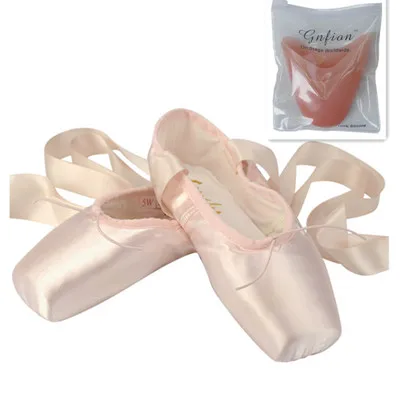 Satin shoe w Pad Популярные детские и взрослые балетные туфли для танцев, женские профессиональные туфли с лентами - Цвет: Satin shoe w Pad